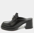 Hermes Black Constance Mules