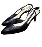 Chanel Bicolour Leather Slingback Sandals