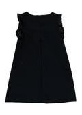 Pale Cloud Sleeveless Leather Trimmed Dress