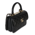 Chanel Black Quilted Lambskin Mini Trendy CC Top Handle