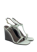 Gucci Turquoise Suede Wedges