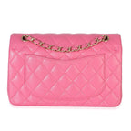 Chanel  Pink Quilted Caviar Small Classic Double Flap Handbag