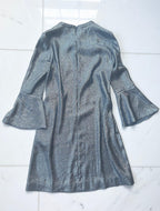 silver lurex mini dress