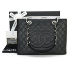 Chanel Black Caviar Leather Grand Shopper Tote