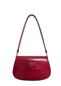 Prada Red Leather Cleo Shoulder Bag