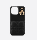 Lady Dior iPhone XS Black Leather Cover