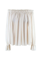 Elizabeth and James Cream Off-Shoulder Long Sleeve Blouse