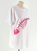 Katie Eary Oversized Ombre Fish Skeleton T-shirt