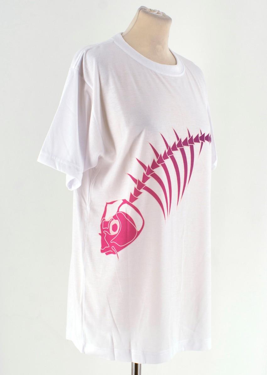 Katie Eary Oversized Ombre Fish Skeleton T-shirt