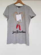 Love Moschino Grey Skipping Rope T-Shirt
