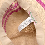 Bonpoint Pink Stripe Paper Straw Hat