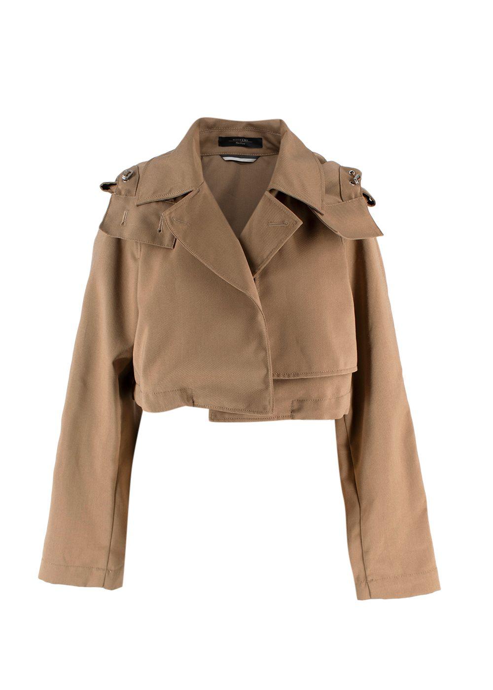 Weekend MaxMara Beige Cropped Trench Coat