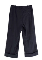 Serena Bute Navy Wool Tapered Cargo Trouser