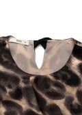 Prada Brown Leopard Print Silk Top