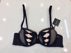 Chantal Thomass Couture Black Bow Pad Bra & Brief Set