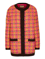 Gucci Pink Tweed Longline Jacket