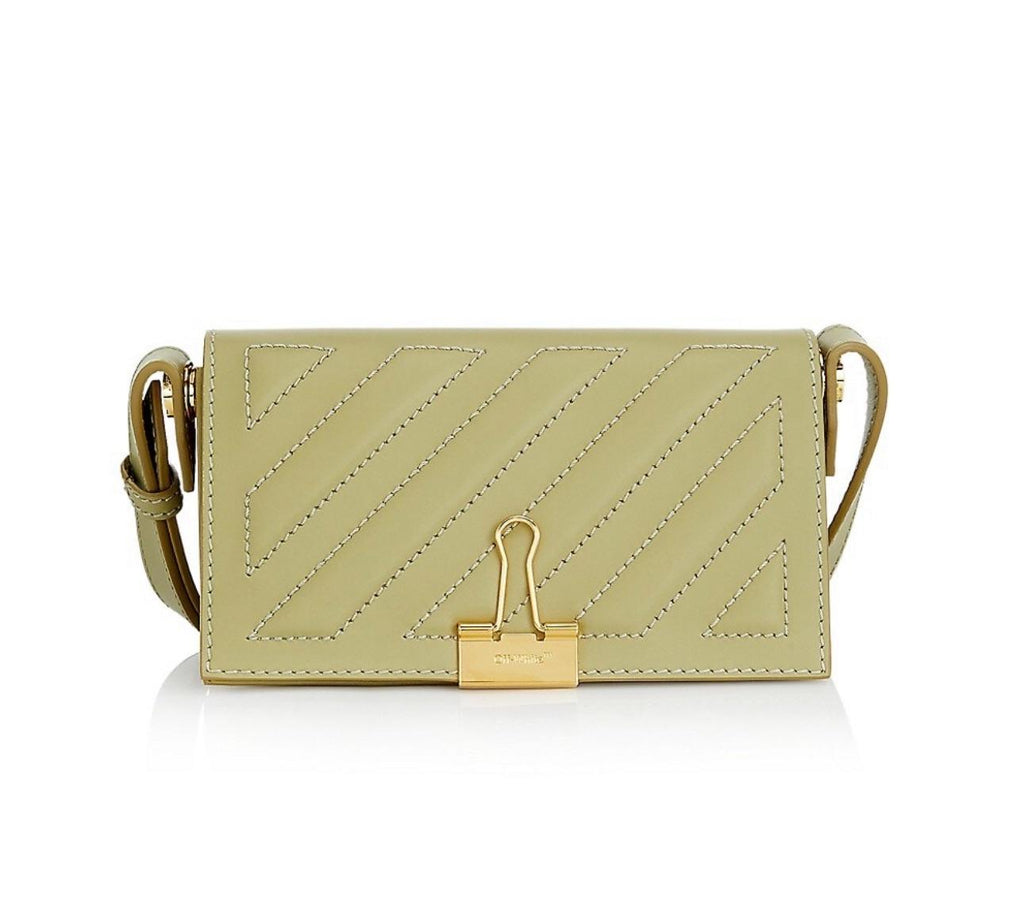 Off White Khaki 21 Crossbody Bag