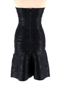 Herve Leger Black Strapless Mini Dress