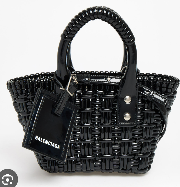 Balenciaga Black High Shine Mini Tote