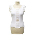 Matthew Williamson White Lace and Fringe Detailing Top