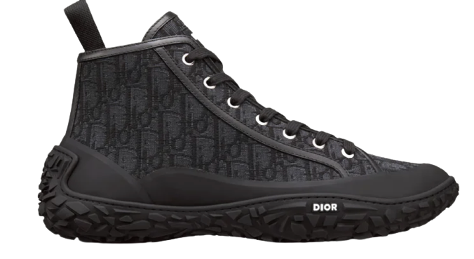 Dior Black Oblique Jacquard High Top Sneakers