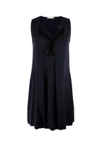 Celine Black Silk Contrast-lapel Mini Dress