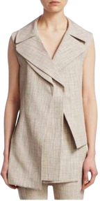 Victoria Beckham Beige Layered Vest