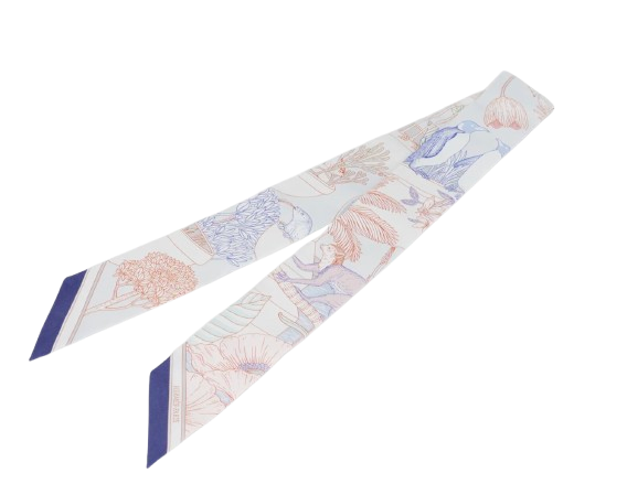 Hermes Precious Paradise Silk Twilly Scarf