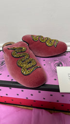 Velvet Lawrence Crystal Snake Slippers
