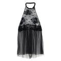 Black Tulle & Lace Sheer Halterneck Camisole