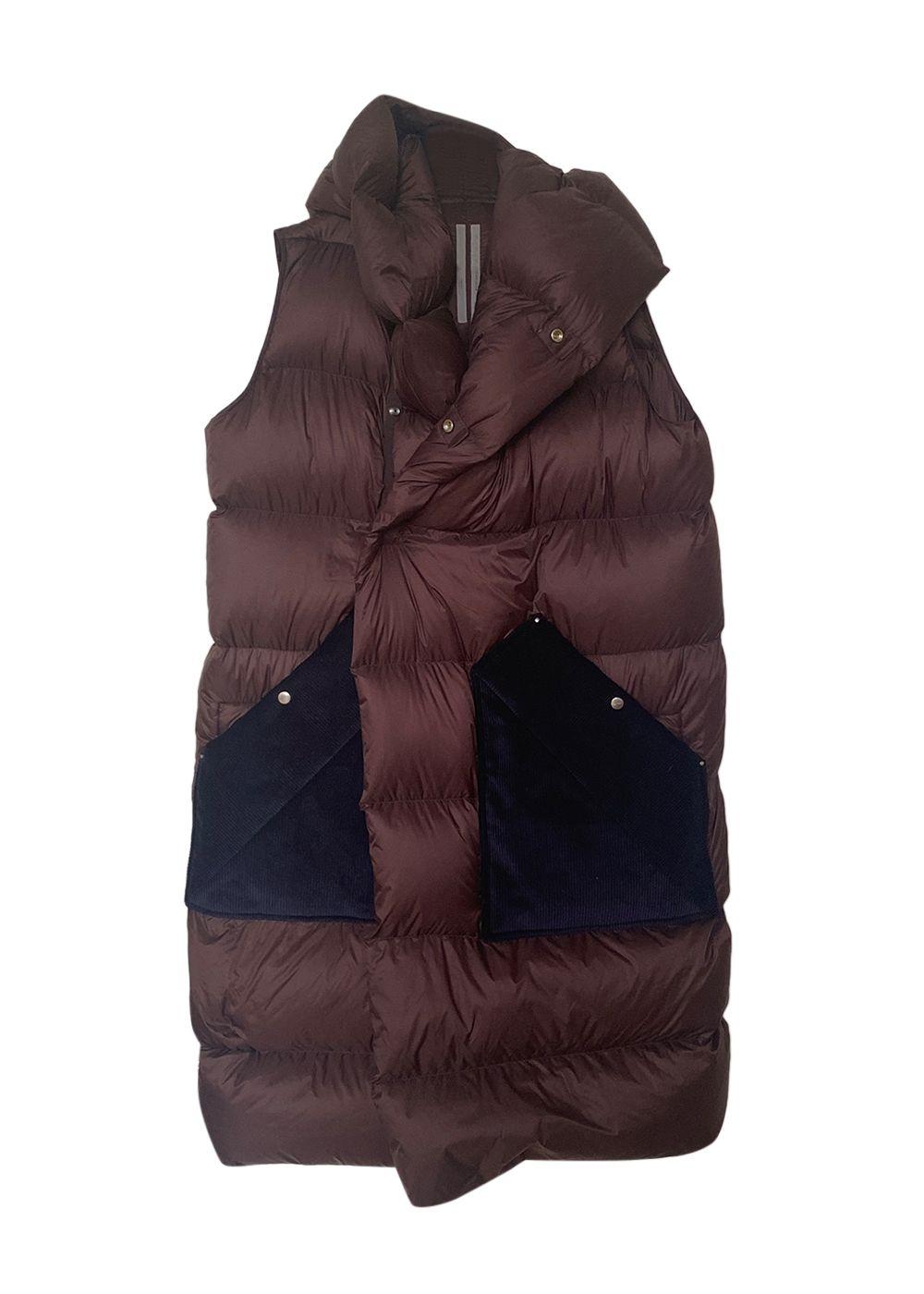 Rick Owens Brown Oversized Gilet