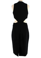 Faux Pearl Trimmed Cut-out Dress