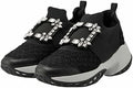 Roger Vivier Crystal Embellished Buckle SlipOn Sneakers