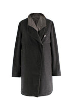 Brunello Cucinelli Grey Double Layer Coat With Detachable Waistcoat
