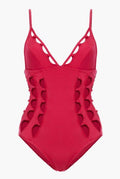 Goldie Crescent button-embellished cutout swimsuit
