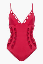 Goldie Crescent button-embellished cutout swimsuit