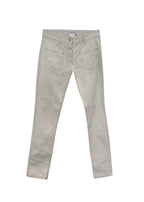 White Pocket Detail Straight Leg Jeans