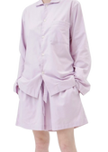 Tekla Lilac Flannel Pyjama Shorts