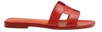 Hermes Rouge Coccinelle Lizard Oran Sandals