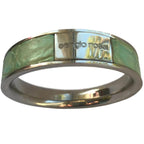 Sergio Rossi Steel & Exotic Leather Bangle