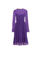 Gucci Purple Silk Chiffon Midi Dress
