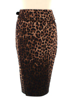Tom Ford Leopard Print Pencil Skirt