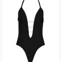 Alexandra Miro Black and White Strap Detail Swimsuit