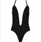 Alexandra Miro Black and White Strap Detail Swimsuit