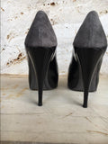 Barbara Bui Black & Grey Suede & Leather Pumps