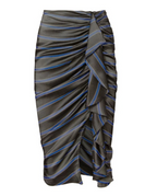 Veronica Beard Striped Midi Skirt