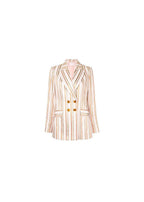 orange, pink & gold striped blazer