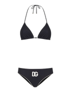 Black DG-Appliqué Triangle Bikini
