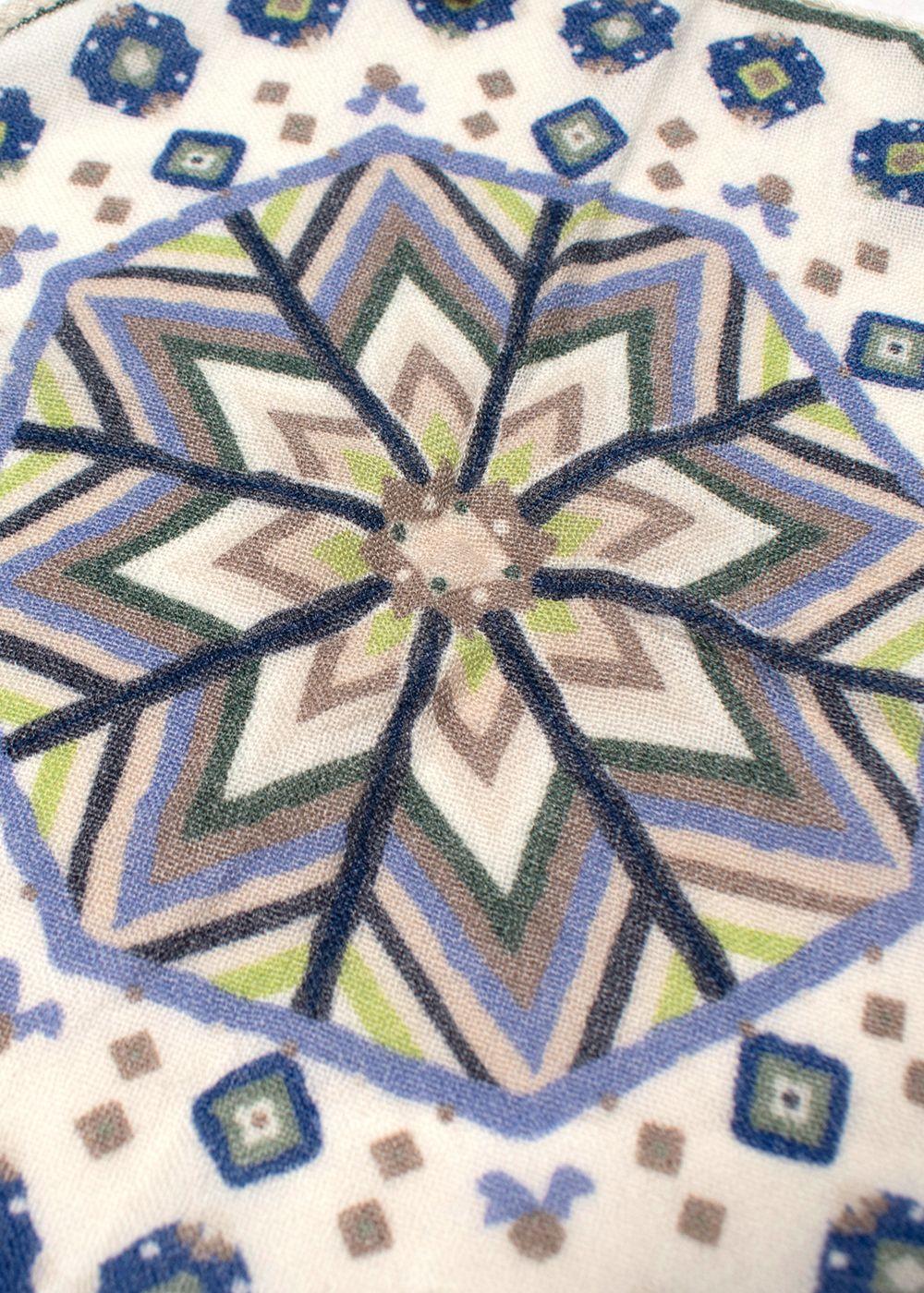 Geometric Wool Handkerchief