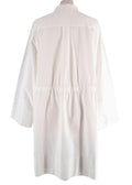 Chloe Drawstring White Cotton Tunic Dress